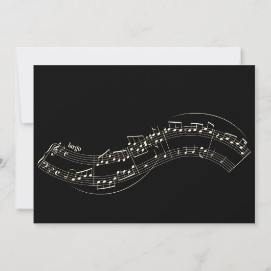 楽譜誕生日 招待状 (裏面)