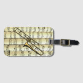 楽譜転がにトロンボーン ラゲッジタグ (正面横)