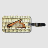 楽譜転がにハープ ラゲッジタグ (正面横)