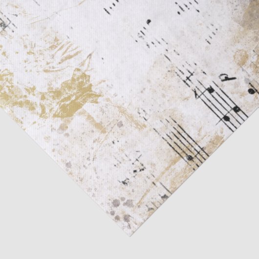 楽譜金ゴールドシルバーミュージックノートのデコページアイディア 薄葉紙 (詳細)