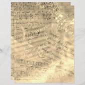 楽譜金ゴールドスクラップブック作り紙 (正面/裏面)