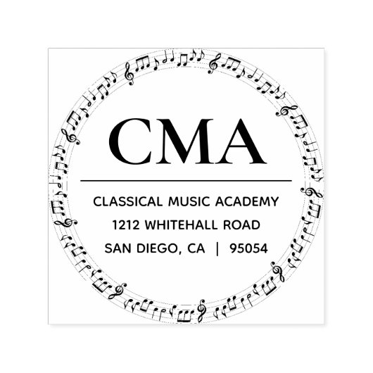 楽譜音楽先生学校 セルフインキングスタンプ (デザイン)