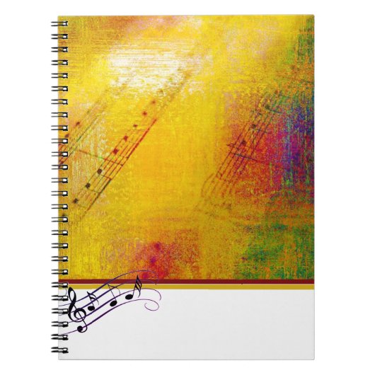 楽譜風化ノートブ絵を描ックス ノートブック (正面)