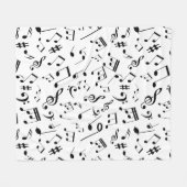 楽譜3 フリースブランケット (正面(横))