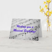 楽譜 カード (黄色い花)