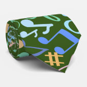 楽譜・シンボルパターンパステル.DGreen BG ネクタイ (ロール)