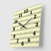 楽譜 スクエア壁時計 (傾斜)