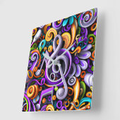 楽譜 スクエア壁時計 (傾斜)