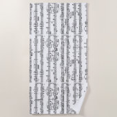 楽譜 ビーチタオル (正面)