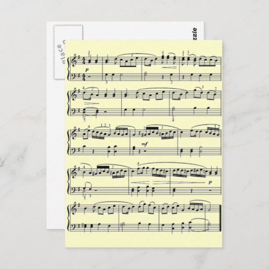 楽譜 ポストカード (正面/裏面)