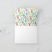 楽譜 ミュージシャン 教師 メッセージカード ノートカード (内部)