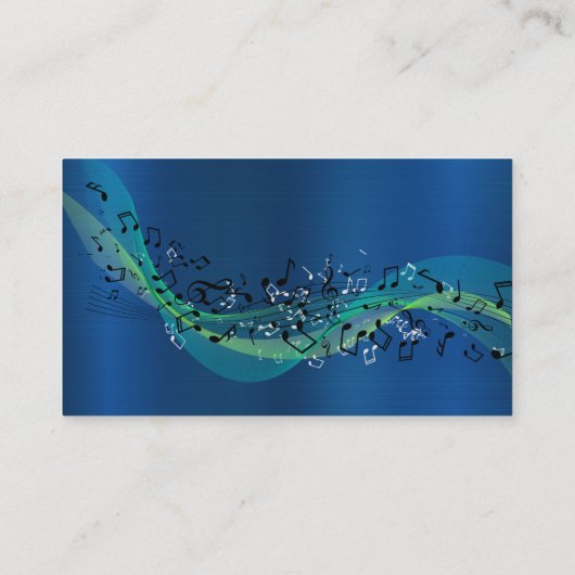楽譜 |メタリック（青） 名刺 (裏面)