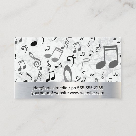 楽譜 | メタル大理石 名刺 (裏面)