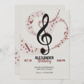 楽譜 交響曲 招待状 (正面/裏面)