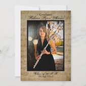 楽譜（写真あり） – 卒業発表 招待状 (正面)