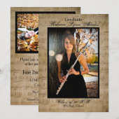 楽譜（写真あり） – 卒業発表 招待状 (正面/裏面)