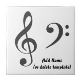 楽譜・小・タイル タイル (正面)