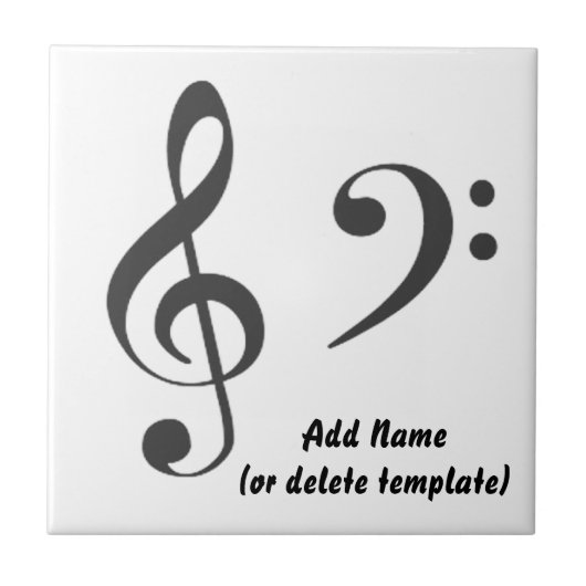 楽譜・小・タイル タイル (正面)