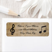 楽譜 – 差出人住所ラベル ラベル (インサイチュ)