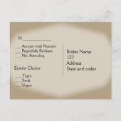 楽譜RSVPディナーの選択 インビテーションポストカード (裏面)