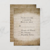 楽譜RSVP 出欠カード (正面/裏面)