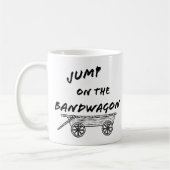 楽隊車で跳んで下さい コーヒーマグカップ (左)