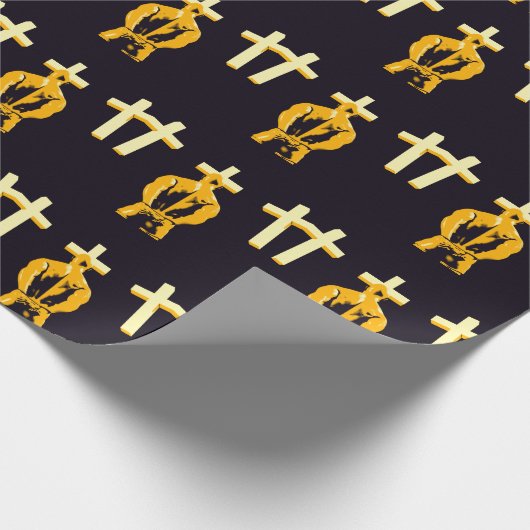 概念として刑務所および宗教のキリスト教を拘留して下さい ラッピングペーパー (角)