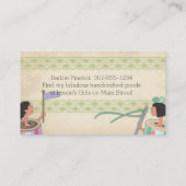 概念の人々パレードの裁縫婦を縫うヴィンテージ 名刺 (裏面)