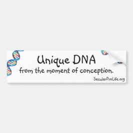 概念の時からのユニークなDNA バンパーステッカー