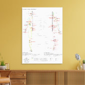 概念図人間中国の体経絡 キャンバスプリント (インサイチュ (リビング))