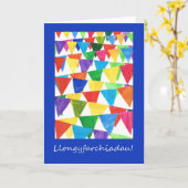 概要のお祝いカード: ウェールズの挨拶 カード (黄色い花)