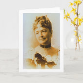 概要のエリザベスのベーコンのCusterの(1842-1933年の)妻 カード (黄色い花)