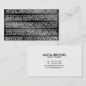 概要のスタイル-黒 名刺 (正面/裏面)