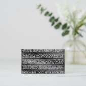 概要のスタイル-黒 名刺 (スタンド正面)