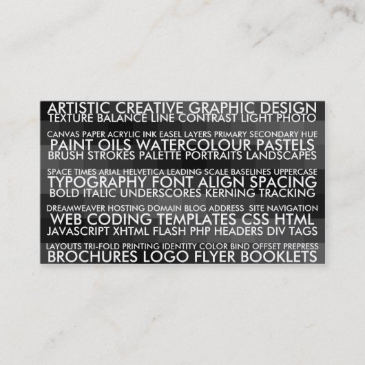 概要のスタイル-黒 名刺 (正面)