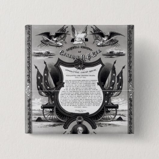 概要のロバートE.リー告別の辞 缶バッジ (正面)