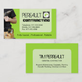 概要の建築業者の名刺 名刺 (正面/裏面)