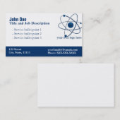 概要の青くエレガントな名刺 名刺 (正面/裏面)