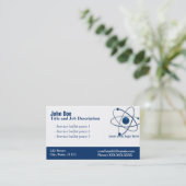 概要の青くエレガントな名刺 名刺 (スタンド正面)