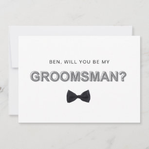概要はっきりしたgroomsman proposal card 招待状