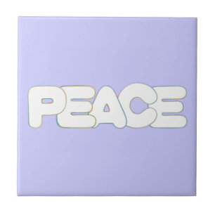 概要カラフルPeace Word Tile Trivet タイル