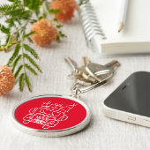 概要クリスマストラックサンタカーのフロントビュー キーホルダー (側面)