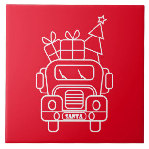 概要クリスマストラックサンタカーのフロントビュー タイル
