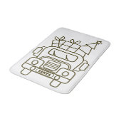 概要クリスマストラックサンタカーのフロントビュー バスマット (アングル)