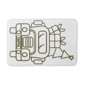 概要クリスマストラックサンタカーのフロントビュー バスマット (正面)