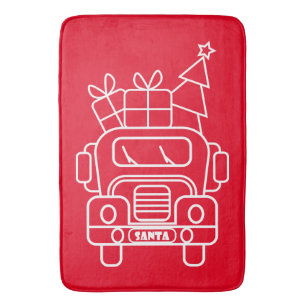 概要クリスマストラックサンタカーのフロントビュー バスマット