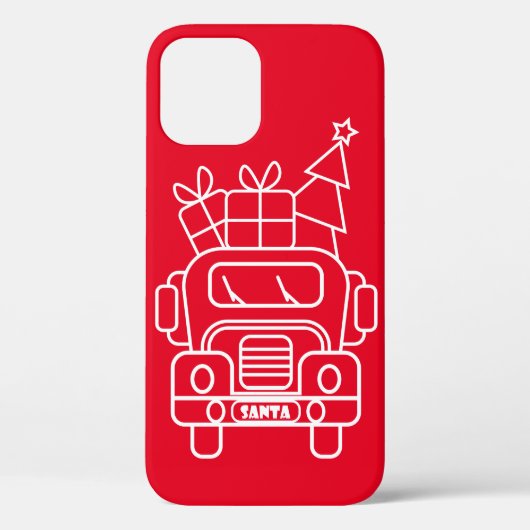 概要クリスマストラックサンタカーのフロントビュー Case-Mate iPhoneケース (裏面)