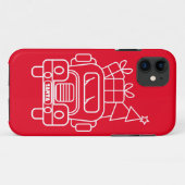 概要クリスマストラックサンタカーのフロントビュー Case-Mate iPhoneケース (裏面(横))