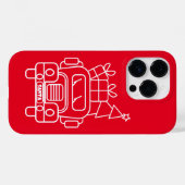 概要クリスマストラックサンタカーのフロントビュー Case-Mate iPhoneケース (裏面 (横))