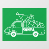 概要クリスマストラックサンタ車の側面 ウィンドウサイン (シート)
